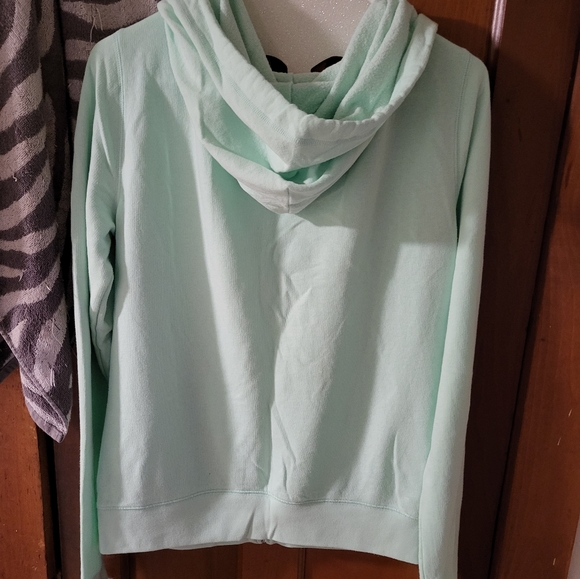 Vs pink 💗 mint & leopard hoodie. Large. - Picture 2 of 6